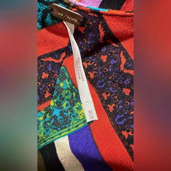 FREE PEOPLE MAXI DRESS WOMEN M Travel Vacation Boho Multicolor Button - Picture 14 of 16